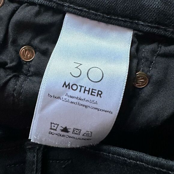 MOTHER Jeans The Insider Crop Black Womens Size 30 - Picture 10 of 12